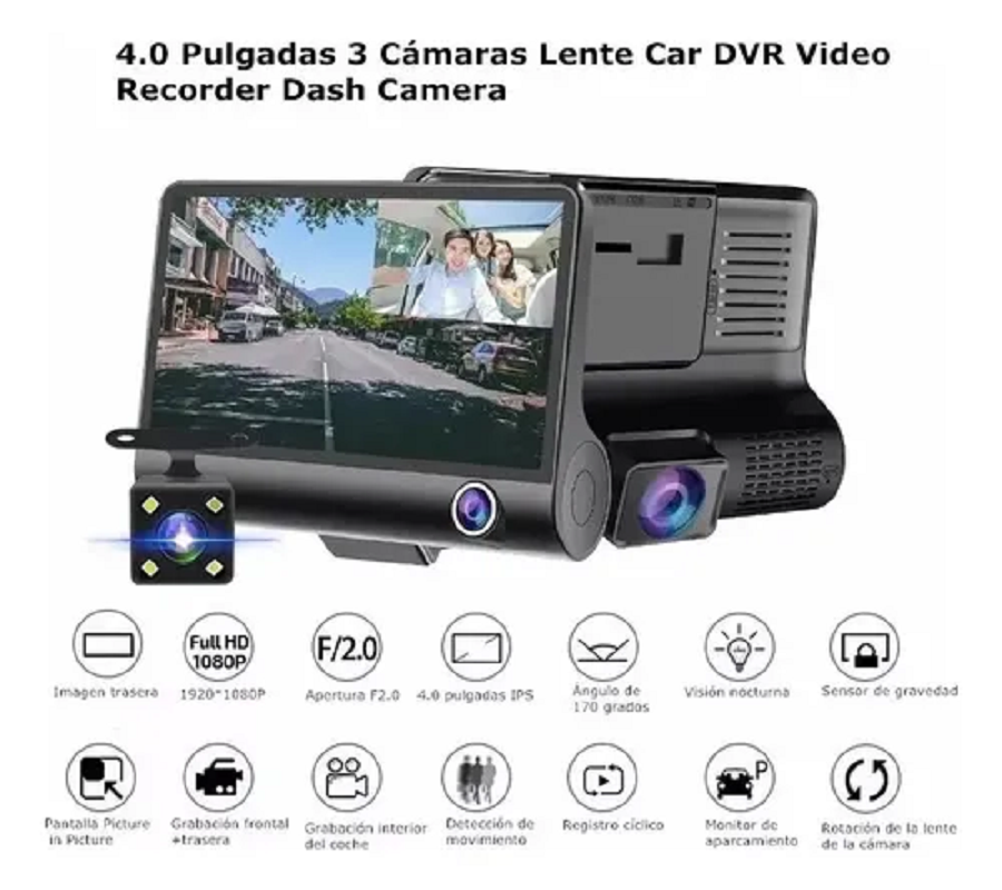 Miniatura 6 de Espejo Retrovisor De Triple Lente carro